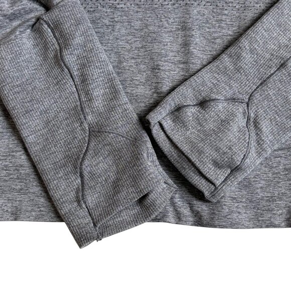 Lululemon Swiftly Tech Cropped Long-Sleeve Shirt 2.0 (Slate / White) - Size 6 - Picture 7 of 15